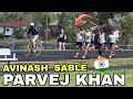 Parvejkhan and avinashsable parul choudhary 1500mtr practice speedwork