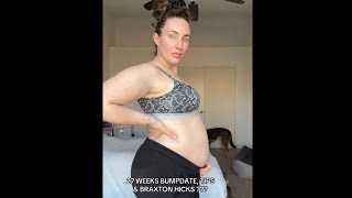 27 WEEKS BUMPDATE, KICK COUNTS, TIPS & BRAXTON HICKS ? | PREGNANT