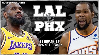 Los Angeles Lakers vs Phoenix Suns Full Game Highlights | Feb 25 | 2024 NBA Season