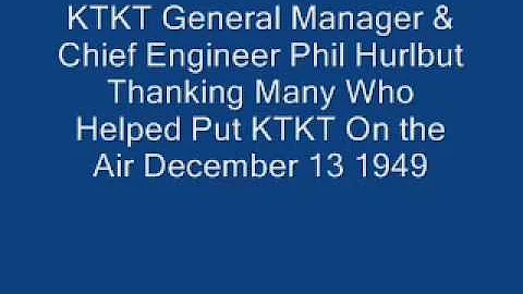 KTKT  Radio Tucson Arizona 1949 Phil Hurlbut