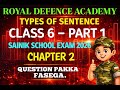 📘 Types of Sentences | English Grammar for Sainik School, RMS &amp; RIMC | Live Class 🔴#RMS #RIMC