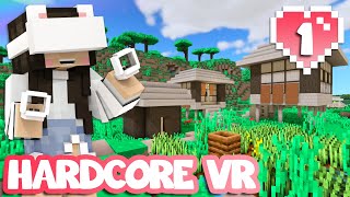 💙Let's Play Minecraft Hardcore VR! A New World! Ep.1