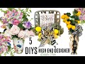 5 DIY DOLLAR TREE HIGH END DESIGNER DECOR CRAFTS🍋WREATH/Mackenzie Child's Olivia's Romantic Home DIY