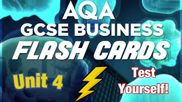 Unit 4 - Revision Flash Cards - AQA GCSE Business