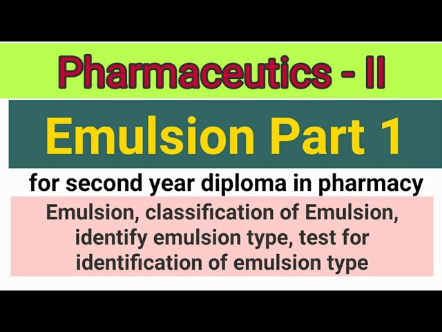 What Emulsion Do I Need Part 1