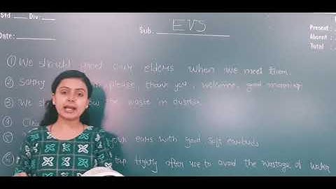 STD 1 / EVS / 6. GOOD HABITS AND CLEANLINESS / EXERCISE / HITESWI MA