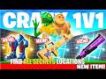 CRAZY 1V1 FFA ALL GUNS & RIDES MAP FORTNITE (CARDBOARD RIFLE) - ALL SECRETS LOCATIONS (PART 73)