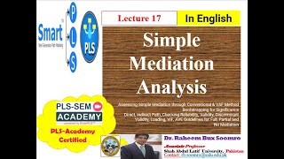 Smart PLS-SEM: Lecture 17 Simple Mediation Analysis