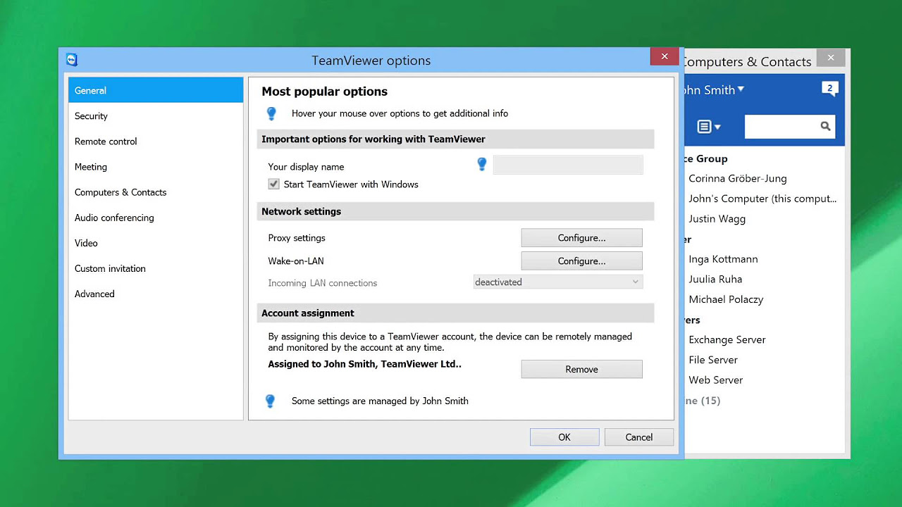  Update  TeamViewer 10 - Enforcing and Bulk Assigning a Central Setting Policy