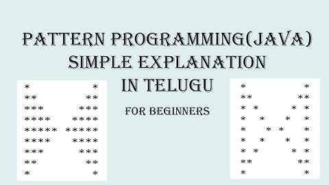 JAVA PROGRAMMING - Butterfly and Hollow Butterfly Pattern in Java - Explained in Telugu