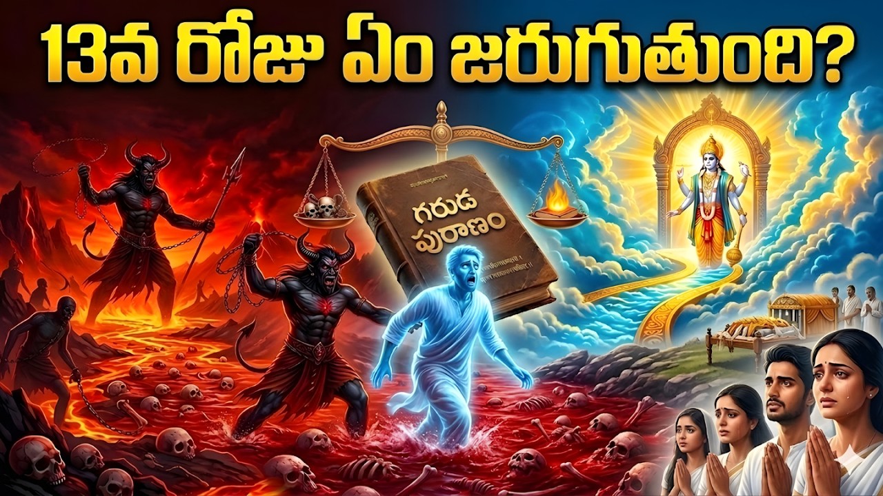 చనిపోయిన తర్వాత 13 రోజులు ఆత్మ ఎక్కడ ఉంటుంది? 😱 | Garuda Puranam Secrets in Telugu | Vaitarani River