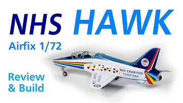 Airfix NHS Charities Together BAe Hawk jet 1/72 model kit review and build - 1080p HD