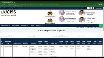 UUCMS : How to approve student course registration (Principal login) #uucms 