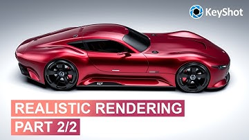 KeyShot Realistic Car Rendering Part 2/2 ( Beginner Tutorial )