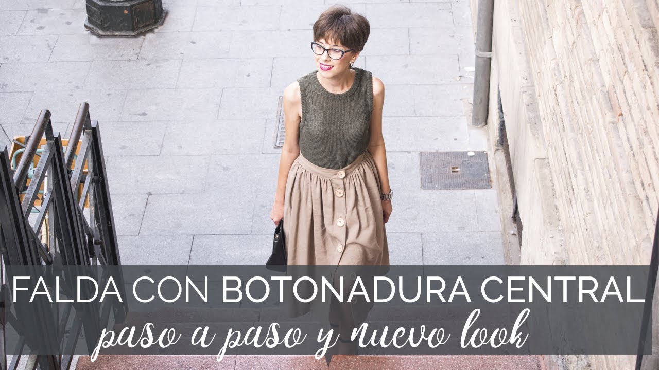 Cómo hacer una falda con botonadura central paso a paso ✂️👗