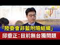 「陸委會非藍附隨組織」 邱垂正：目前無台獨問題