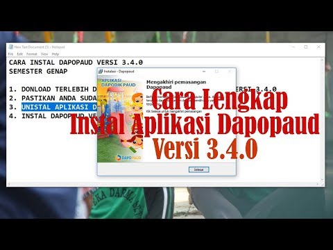 Cara  Lengkap Instal Aplikasi Dapopaud versi 3 4 0 Untuk Semester genap