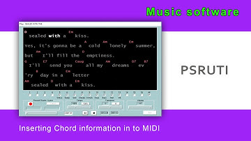 Inserting Chord information in  to MIDI - PSRUTI