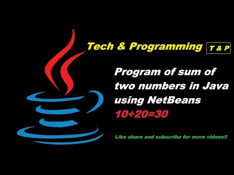 sum of two numbers  in Java using NetBeans