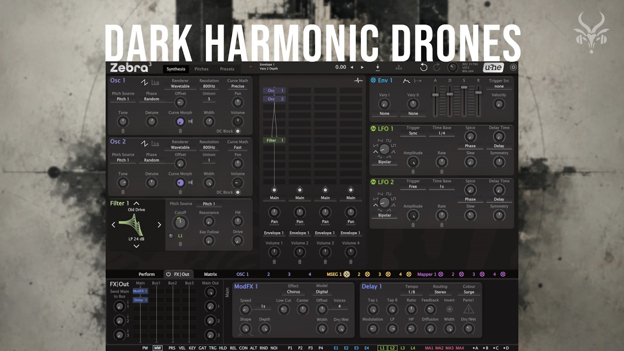 Sleduj U-He Zebra 3 Presets | Vicious Antelope – Codex: Dissonance Cinematic Drones na YouTube Sleduj U-He Zebra 3 Presets | Vicious Antelope – Codex: Dissonance Cinematic Drones na YouTube