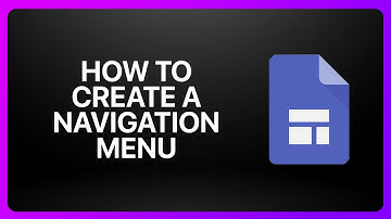 How To Create A Navigation Menu In Google Sites 2025! Tutorial