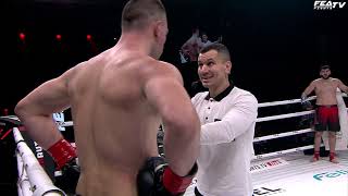 Mihajlo Kecojevic vs Akbar Tairov. FEA Kickboxing WORLD GP 7.12.2019