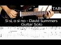 SI SÍ, O SI NO - David Summers: SOLO cover guitarra + TAB