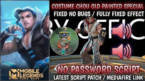 Costume Chou Old Red Tiger Skin Script - Full Effect | No Password & Aulus Patch | MLBB