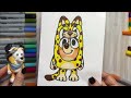 How to draw Bingo in a cheetah onesie