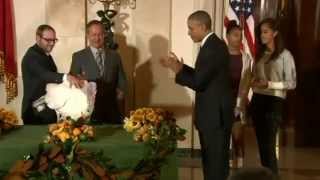 President Obama pardons White House Turkey 2014