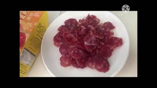 Cooking/Chinese sausage omelette  lelet cupal