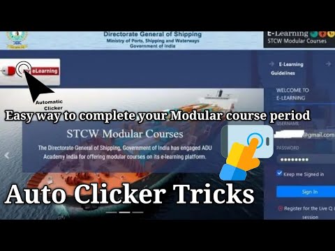 Dg Shipping E-learning Period Completion by Auto Clicker / Auto Clicker Hack tricks in E-learning