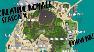 In this video i showcase my season x mini br 'creative royale'
fortnite creative! creative scrims map is a 16 player battle royale
feat...