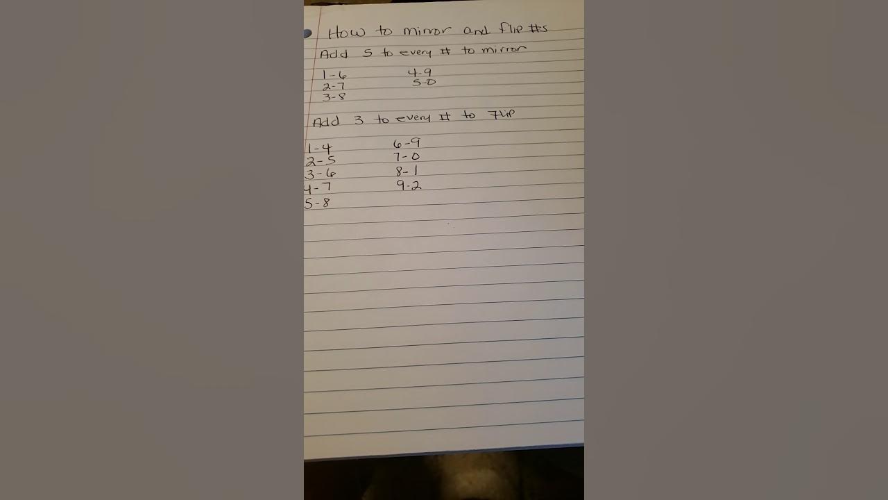 Lottery Mirror and flip numbers YouTube