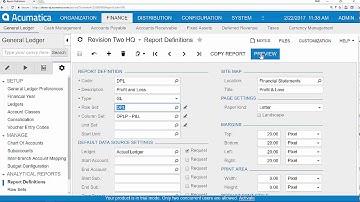 Acumatica General  Ledger