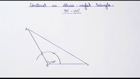 How To Construct An Obtuse-Angled Triangle By The Compass|| By The master maths|||