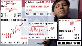 SEMINARIO EXAMEN DE ADMISIÓN PUCP (1/10) ÁLGEBRA LEYES DE EXPONENTES Y PRODUCTOS NOTABLES