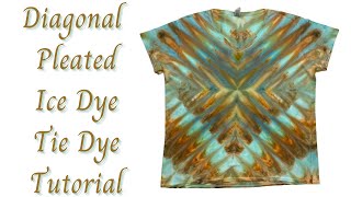 TieDye Designs: GORGEOUS Diagonal Pleated Ice Dye