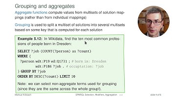 SPARQL Selection, Modifiers, and Aggregates