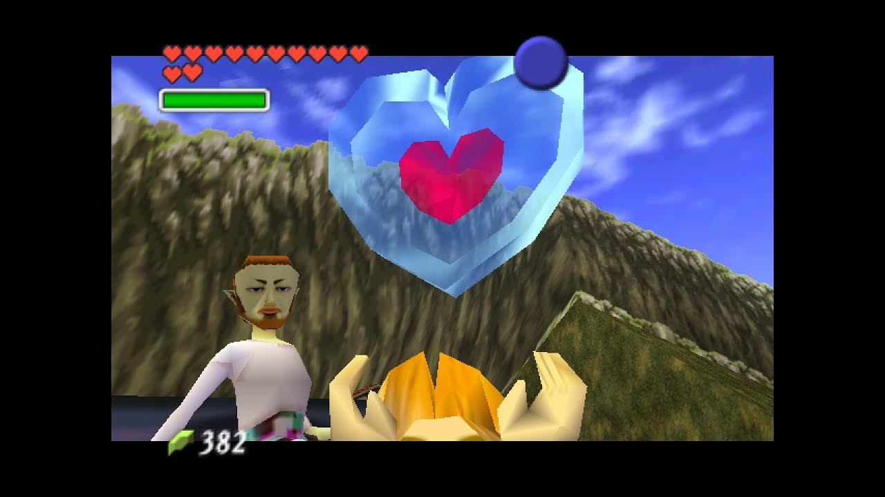 Ocarina of Time Kakariko Village Man on Roof Piece of Heart as Child