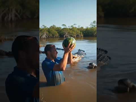 🍉 Тайны крокодильего меню: фрукты в деле! 🐊🌿 #крокодил #Крокодилы