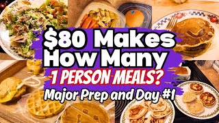 Part 1 - How Many Meals For One Can $80 Make? + Pantry Restock | Extreme Grocery Budget Challenge