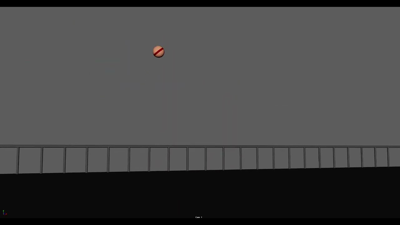 Ball Bounce Animation Test – Weight, Timing, and Stretch in Maya