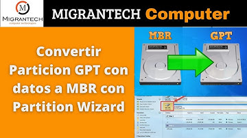 Convertir Particion GPT con datos a MBR con Partition Wizard