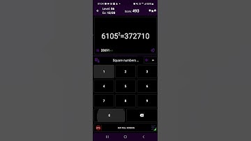 Math Tricks - Training mode - Square numbers ending in 05 - level 056 (Number Keyboard)