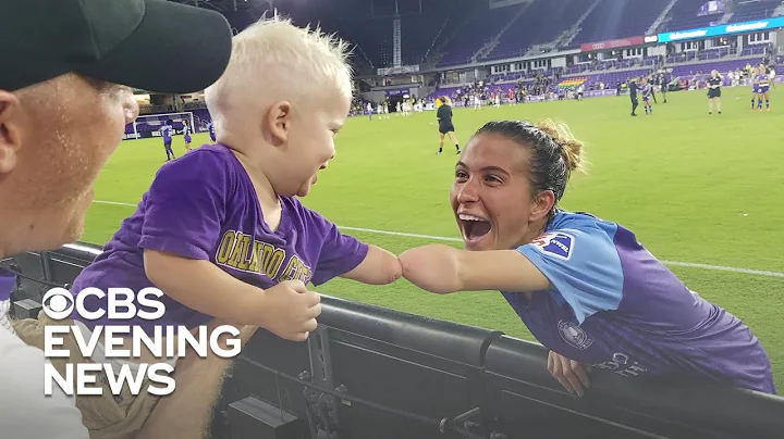 Boy born without a hand meets soccer player just l...