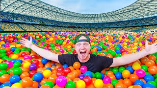 I FILLED A STADIUM WITH BALL PIT BALLS!