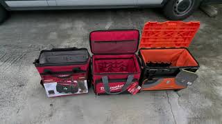 milwaukee 18' vs husky 18' vs Klein 20' rolling tool bag