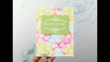 Unity Quick Tip: Watercolor Emboss Resist Background {hearts all over}