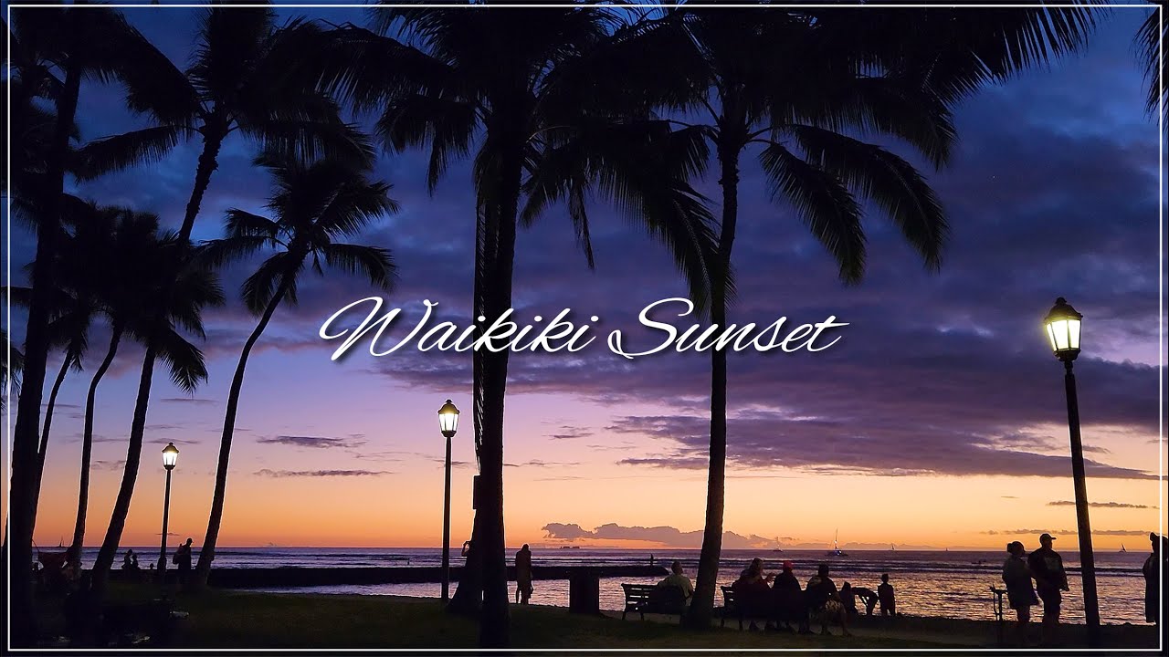 Waikiki Beach Sunset 🌈 The Beauty of Hawaii ⛱️ Queens Beach 🌴 Honolulu